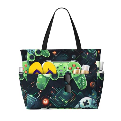 ShyHhts Gamepad Circuit Version Große Kapazität Strand Reisetasche Damen Handtasche ist wasserdicht und sanddicht, geeignet für Reisen, Strandurlaub usw. ShyHhts Gamepad Circuit Version Große Kapazität Strand Reisetasche Damen Handtasche ist wasserdicht und sanddicht, geeignet für Reisen, Strandurlaub usw. von ShyHhts