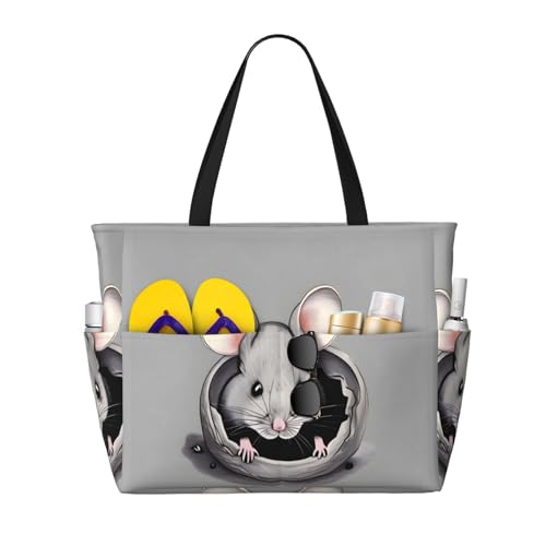 ShyHhts Graue Ratte große Kapazität, Strand-Reisetasche, Damen-Handtasche ist wasserdicht und sanddicht, geeignet für Reisen, Strandurlaub usw. ShyHhts Graue Ratte große Kapazität, Strand-Reisetasche, Damen-Handtasche ist wasserdicht und sanddicht, geeignet für Reisen, Strandurlaub usw. von ShyHhts