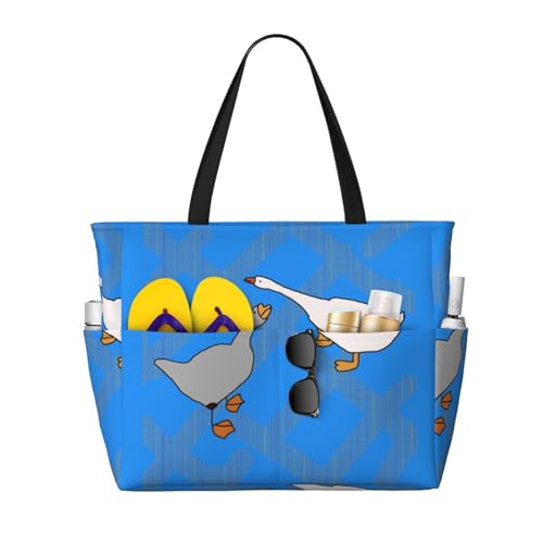 ShyHhts Gray Goose Strand-Reisetasche mit großem Fassungsvermögen, Damen-Handtasche ist wasserdicht und sanddicht, geeignet für Reisen, Strandurlaub usw. ShyHhts Gray Goose Strand-Reisetasche mit großem Fassungsvermögen, Damen-Handtasche ist wasserdicht und sanddicht, geeignet für Reisen, Strandurlaub usw. von ShyHhts