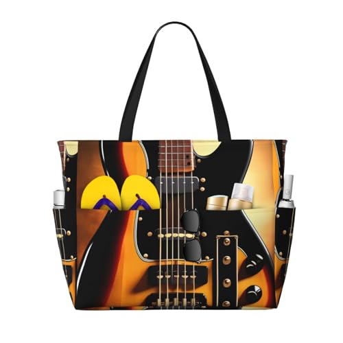 ShyHhts Instrumental-Gitarren-Reisetasche mit großem Fassungsvermögen, Damen-Handtasche ist wasserdicht und sanddicht, geeignet für Reisen, Strandurlaub usw. ShyHhts Instrumental-Gitarren-Reisetasche mit großem Fassungsvermögen, Damen-Handtasche ist wasserdicht und sanddicht, geeignet für Reisen, Strandurlaub usw. von ShyHhts