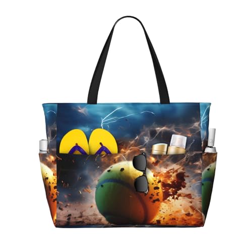 ShyHhts Lightning Tennis Große Kapazität Strand Reisetasche Damen Handtasche ist wasserdicht und sanddicht, geeignet für Reisen, Strandurlaub usw. ShyHhts Lightning Tennis Große Kapazität Strand Reisetasche Damen Handtasche ist wasserdicht und sanddicht, geeignet für Reisen, Strandurlaub usw. von ShyHhts