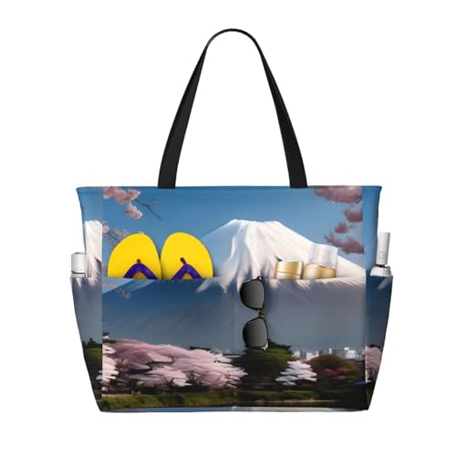 ShyHhts Mt. Fuji im Frühjahr, große Kapazität, Strand-Reisetasche, Damen-Handtasche ist wasserdicht und sanddicht, geeignet für Reisen, Strandurlaub usw. ShyHhts Mt. Fuji im Frühjahr, große Kapazität, Strand-Reisetasche, Damen-Handtasche ist wasserdicht und sanddicht, geeignet für Reisen, Strandurlaub usw. von ShyHhts