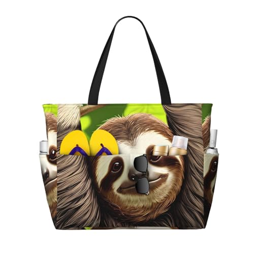 ShyHhts Niedliche Faultier-Reisetasche mit großem Fassungsvermögen, Damen-Handtasche ist wasserdicht und sanddicht, geeignet für Reisen, Strandurlaub usw. ShyHhts Niedliche Faultier-Reisetasche mit großem Fassungsvermögen, Damen-Handtasche ist wasserdicht und sanddicht, geeignet für Reisen, Strandurlaub usw. von ShyHhts