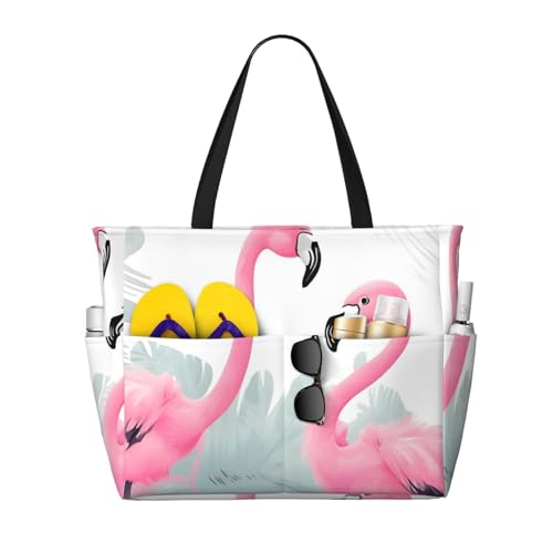 ShyHhts Pinke Flamingo große Kapazität Strand-Reisetasche, Damen-Handtasche ist wasserdicht und sanddicht, geeignet für Reisen, Strandurlaub usw. ShyHhts Pinke Flamingo große Kapazität Strand-Reisetasche, Damen-Handtasche ist wasserdicht und sanddicht, geeignet für Reisen, Strandurlaub usw. von ShyHhts