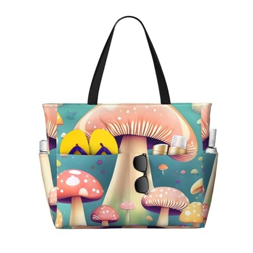 ShyHhts Pretty Little Mushrooms Strand-Reisetasche, Damen-Handtasche ist wasserdicht und sanddicht, geeignet für Reisen, Strandurlaub usw. ShyHhts Pretty Little Mushrooms Strand-Reisetasche, Damen-Handtasche ist wasserdicht und sanddicht, geeignet für Reisen, Strandurlaub usw. von ShyHhts