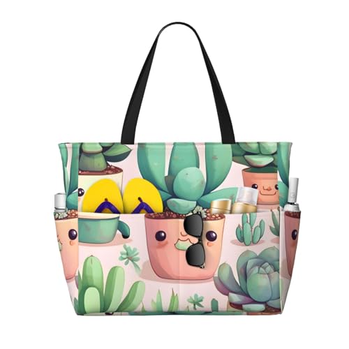 ShyHhts Schöne Sukkulenten-Reisetasche mit großem Fassungsvermögen, Strand-Reisetasche, Damen-Handtasche ist wasserdicht und sanddicht, geeignet für Reisen, Strandurlaub usw. ShyHhts Schöne Sukkulenten-Reisetasche mit großem Fassungsvermögen, Strand-Reisetasche, Damen-Handtasche ist wasserdicht und sanddicht, geeignet für Reisen, Strandurlaub usw. von ShyHhts