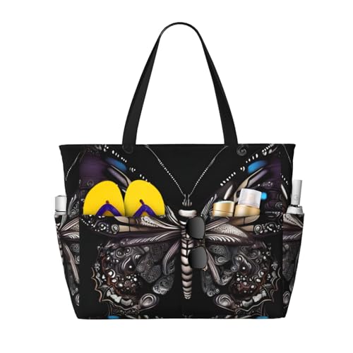 ShyHhts Science Butterfly große Kapazität Strand-Reisetasche, Damen-Handtasche ist wasserdicht und sanddicht, geeignet für Reisen, Strandurlaub usw. ShyHhts Science Butterfly große Kapazität Strand-Reisetasche, Damen-Handtasche ist wasserdicht und sanddicht, geeignet für Reisen, Strandurlaub usw. von ShyHhts