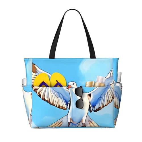 ShyHhts Seagulls In Flight Große Kapazität Strand Reisetasche Damen Handtasche ist wasserdicht und sanddicht, geeignet für Reisen, Strandurlaub usw., Schwarz ShyHhts Seagulls In Flight Große Kapazität Strand Reisetasche Damen Handtasche ist wasserdicht und sanddicht, geeignet für Reisen, Strandurlaub usw., Schwarz von ShyHhts