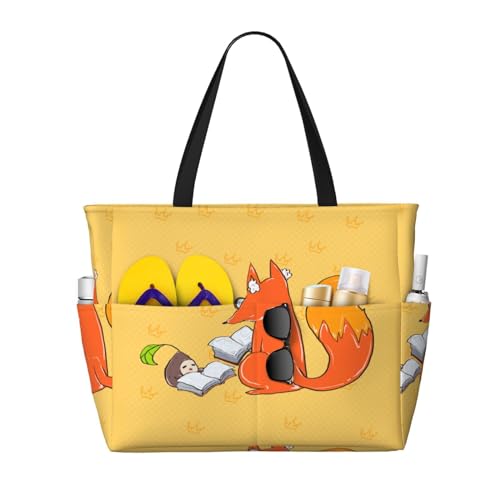 ShyHhts Sonnenblumenkerne und Füchse, große Kapazität, Strand-Reisetasche, Damen-Handtasche ist wasserdicht und sanddicht, geeignet für Reisen, Strandurlaub usw. ShyHhts Sonnenblumenkerne und Füchse, große Kapazität, Strand-Reisetasche, Damen-Handtasche ist wasserdicht und sanddicht, geeignet für Reisen, Strandurlaub usw. von ShyHhts