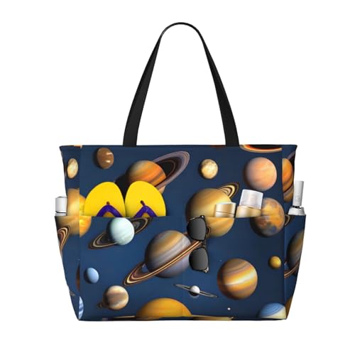 ShyHhts Sonnensystem Planeten große Kapazität Strand-Reisetasche Damen Handtasche ist wasserdicht und sanddicht, geeignet für Reisen, Strandurlaub usw. ShyHhts Sonnensystem Planeten große Kapazität Strand-Reisetasche Damen Handtasche ist wasserdicht und sanddicht, geeignet für Reisen, Strandurlaub usw. von ShyHhts