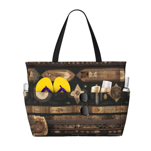 ShyHhts Strand-Reisetasche im Bohemian-Stil, große Kapazität, Damen-Handtasche ist wasserdicht und sanddicht, geeignet für Reisen, Strandurlaub usw. ShyHhts Strand-Reisetasche im Bohemian-Stil, große Kapazität, Damen-Handtasche ist wasserdicht und sanddicht, geeignet für Reisen, Strandurlaub usw. von ShyHhts