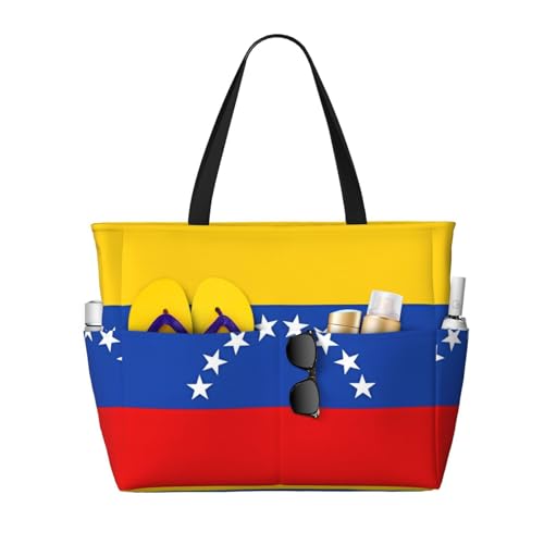 ShyHhts Strand-Reisetasche mit großer Kapazität, Motiv: Flagge von Venezuela, Damen-Handtasche ist wasserdicht und sanddicht, geeignet für Reisen, Strandurlaub usw. ShyHhts Strand-Reisetasche mit großer Kapazität, Motiv: Flagge von Venezuela, Damen-Handtasche ist wasserdicht und sanddicht, geeignet für Reisen, Strandurlaub usw. von ShyHhts