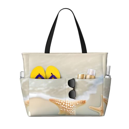 ShyHhts Strand-Seestern große Kapazität, Strand-Reisetasche, Damen-Handtasche ist wasserdicht und sanddicht, geeignet für Reisen, Strandurlaub usw. ShyHhts Strand-Seestern große Kapazität, Strand-Reisetasche, Damen-Handtasche ist wasserdicht und sanddicht, geeignet für Reisen, Strandurlaub usw. von ShyHhts