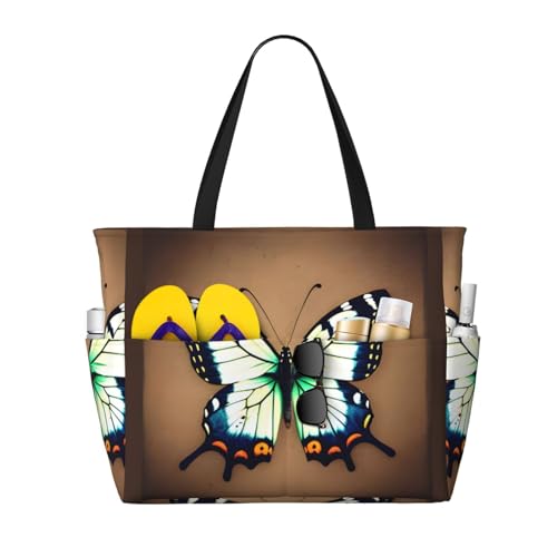 ShyHhts Süße kleine Schmetterlings-Strand-Reisetasche, Damen-Handtasche ist wasserdicht und sanddicht, geeignet für Reisen, Strandurlaub usw. ShyHhts Süße kleine Schmetterlings-Strand-Reisetasche, Damen-Handtasche ist wasserdicht und sanddicht, geeignet für Reisen, Strandurlaub usw. von ShyHhts