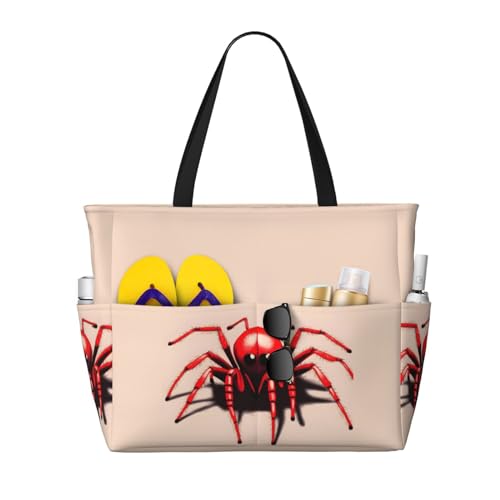 ShyHhts Süße kleine rote Spinne große Kapazität Strand Reisetasche Damen Handtasche ist wasserdicht und sanddicht, geeignet für Reisen, Strandurlaub usw. ShyHhts Süße kleine rote Spinne große Kapazität Strand Reisetasche Damen Handtasche ist wasserdicht und sanddicht, geeignet für Reisen, Strandurlaub usw. von ShyHhts