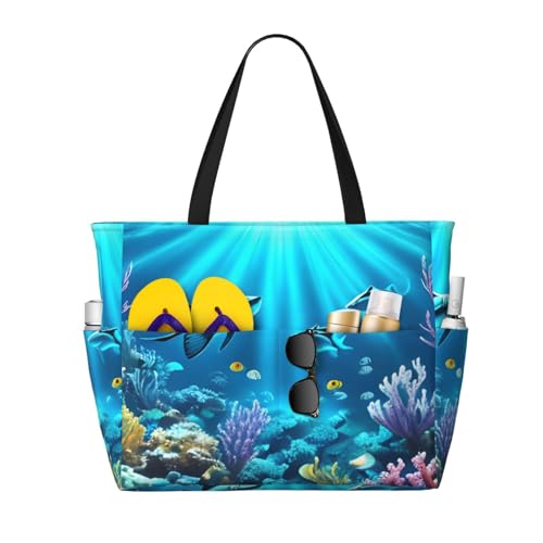 ShyHhts U-Boot-Korallenstrahlen-Reisetasche mit großem Fassungsvermögen, Damen-Handtasche ist wasserdicht und sanddicht, geeignet für Reisen, Strandurlaub usw. ShyHhts U-Boot-Korallenstrahlen-Reisetasche mit großem Fassungsvermögen, Damen-Handtasche ist wasserdicht und sanddicht, geeignet für Reisen, Strandurlaub usw. von ShyHhts