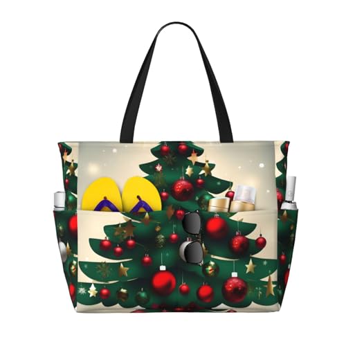 ShyHhts Weihnachts-Geschenk-Baum-Reisetasche mit großem Fassungsvermögen, Damen-Handtasche ist wasserdicht und sanddicht, geeignet für Reisen, Strandurlaub usw. ShyHhts Weihnachts-Geschenk-Baum-Reisetasche mit großem Fassungsvermögen, Damen-Handtasche ist wasserdicht und sanddicht, geeignet für Reisen, Strandurlaub usw. von ShyHhts