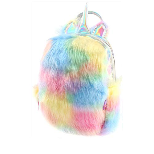 Shyneer Plüsch Mini Einhorn Rucksack, niedlich Plüsch Einhorn Rucksack für Mädchen Schultasche Reisetasche (Gelb) von Shyneer