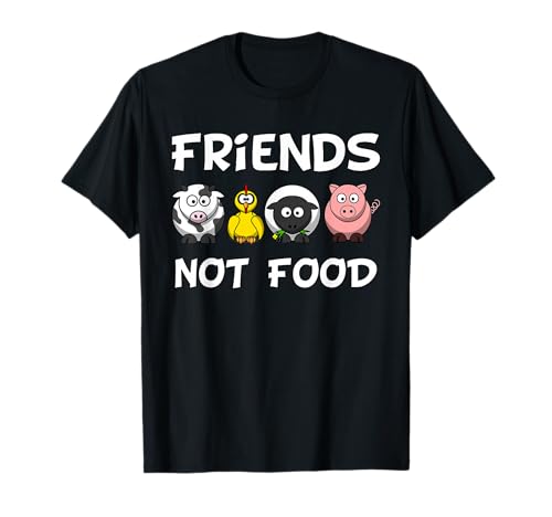 Nachhaltigkeit Vegan Kinder | Friends Not Food | Vegetarier T-Shirt von Shyrts
