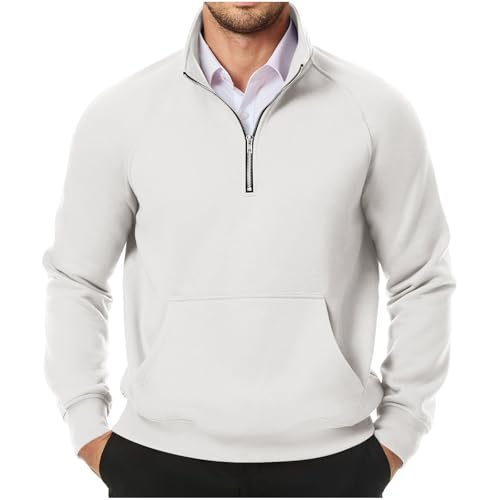 Shznruwy Angebote des Tages Heute blitzangebote Half Zip Pullover Herren Warm Winter Rollkragenpullover Business Winterpullover Outdoor Herrenpullover Golf Arbeitspullover Thermopulli Basic von Shznruwy