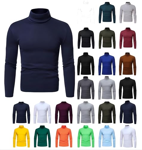 Shznruwy Blitzangebote des Tages Heute Rollkragenpullover Herren Winter Basic Pullover Freizeit Slim fit Rollkragenshirt Warm Elastisch Turtleneck Winterpullover Herrenpullover Sweater Sweatshirts von Shznruwy