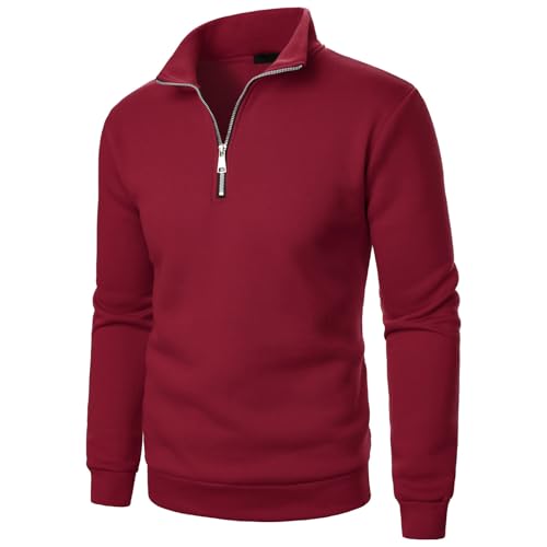 Shznruwy Herren Rollkragenpullover Zip Pullover Winterpullover Turtleneck Sweater Pulli Arbeitspullover Warm Langarmshirt Herrenpullover von Shznruwy
