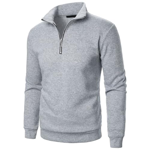 Tagesangebote Heute Half Zip Pullover Herren Warm Winter Rollkragenpullover Business Winterpullover Outdoor Herrenpullover Golf Arbeitspullover Thermopulli Basic Seemannspullover Arbeitspulli von Shznruwy