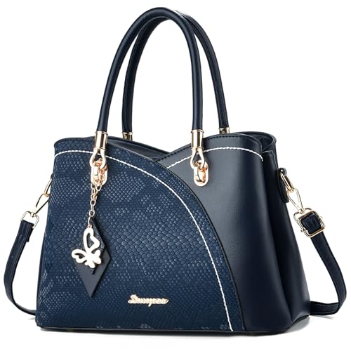 SiMYEER Geldbörsen und Handtaschen mit Tragegriff oben, Schultertasche, Kuriertasche für Damen, 1-5 lp Blau von SiMYEER