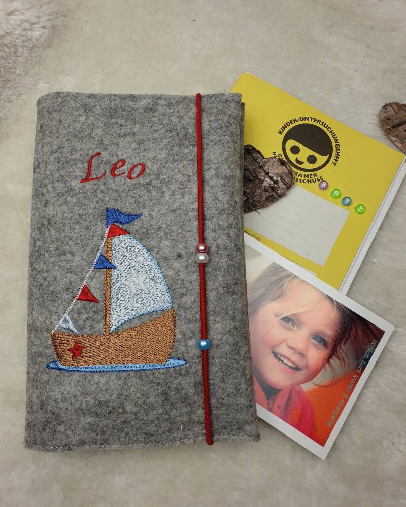 Uheft Hülle Segelboot | Schutzhülle Mit Namen Geschenk Zur Geburt , Personalisiert, Maritim von SiNiJu