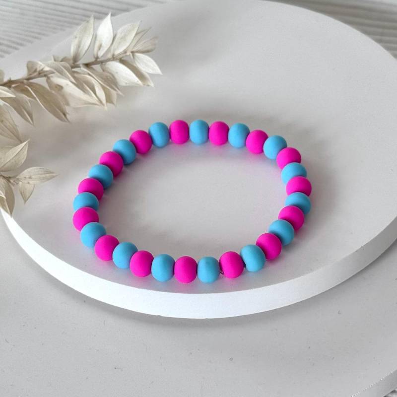 Armband Pink Türkis | Neonarmband Neon Perlen Sommer |Armband Blau Schmuck Armband Pink Türkis | Neonarmband Neon Perlen Sommer |Armband Blau Schmuck von SiOhLy