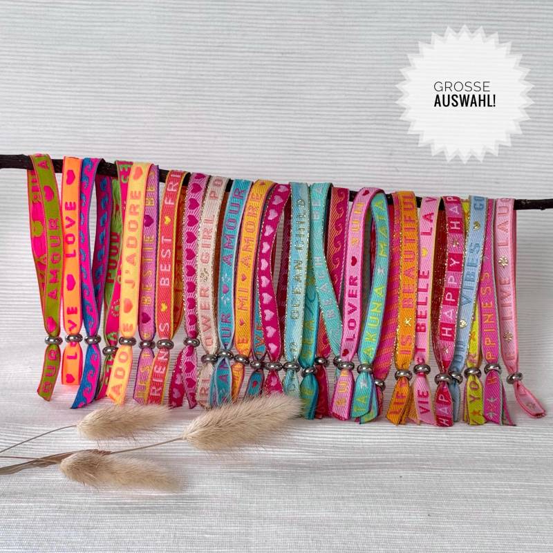 Festival Armbänder Bunt | Stoff Armband Freundschaftsbänder Ibiza Boho Jga Sommer Damen von SiOhLy