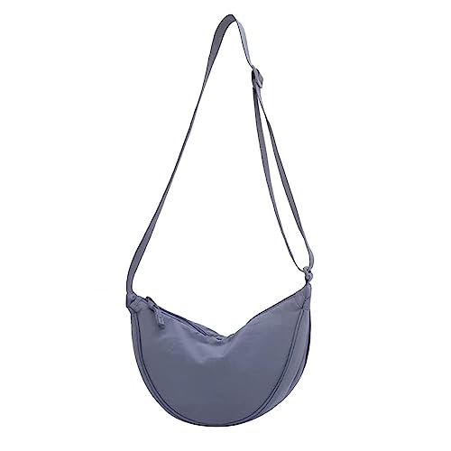 Dumpling Crossbody Bags for Women, Simple Women Dumpling Crossbody Bag, Small Sling Crossbody Bag With Half Moon Shape (Blue) von SiQiYu