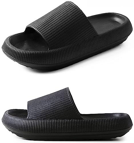 Pummy Original, Pummy Slippers Original, Women's Pummy Slippers, Cozislides Original Cloud Shoes Soft Non-Slip (Black, adult, numeric_38, numeric_range, eu_footwear_size_system, numeric_39, wide) von SiQiYu