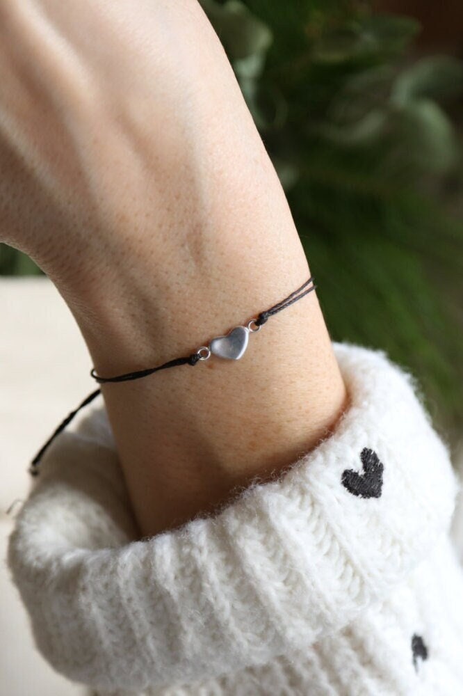 Herzarmband, Echtes Silberherz, Mit Liebe in Montreal Hergestellt von SiSimple