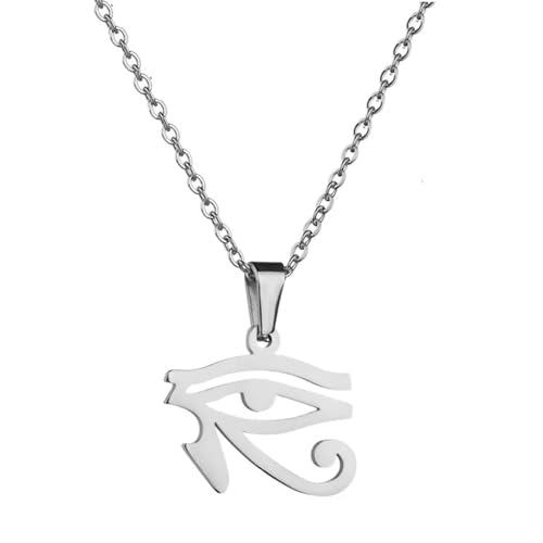 Halskette Ketten Schmuck Herren Frauen Anhänger Necklace Anhänger Halskette Charm Frauen Halskette Hip Hop Punk Accessoires Silber von SiVaji