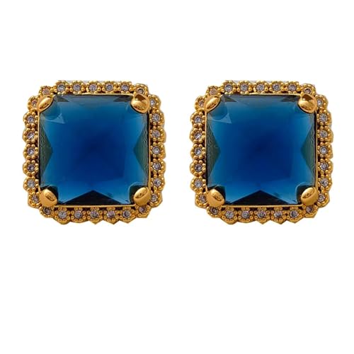 Ohrringe Ohrstecker Damen Schmuck Earrings Blaue Geometrische Ohrringe Für Damen Accessoires von SiVaji