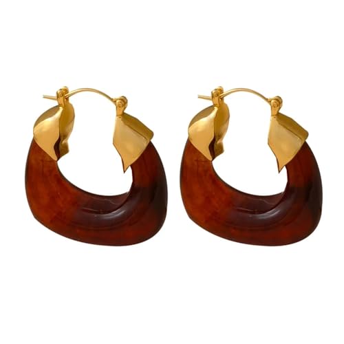 Ohrringe Ohrstecker Damen Schmuck Earrings Braune Ohrhänger Für Frauen Mädchen Vintage Ohr Accessoires von SiVaji