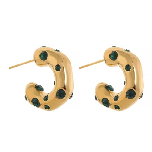 Ohrringe Ohrstecker Damen Schmuck Earrings Creolen Für Frauen Hochzeit Yh202Agreen von SiVaji