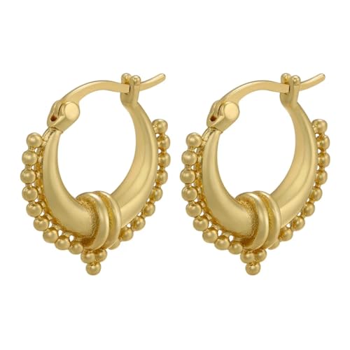 Ohrringe Ohrstecker Damen Schmuck Earrings Creolen Ohrringe Farbe Kleine Creolen Ohrringe Frauen Hochzeit Gold von SiVaji