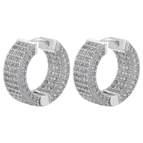 Ohrringe Ohrstecker Damen Schmuck Earrings Creolen Ohrringe Frauen Creolen Hochzeit Party Silber von SiVaji