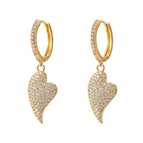 Ohrringe Ohrstecker Damen Schmuck Earrings Dangle Creolen Für Frauen Punk Star Anhänger Creolen Ohrringe 3078Gold von SiVaji