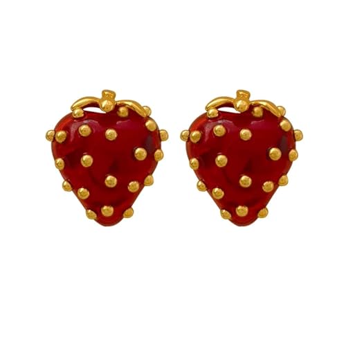 Ohrringe Ohrstecker Damen Schmuck Earrings Erdbeerohrringe Für Frauen Hochzeitszubehör von SiVaji