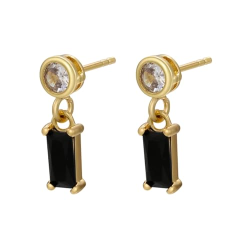 Ohrringe Ohrstecker Damen Schmuck Earrings Geometrische Rechteckige Ohrstecker Ohrstecker Für Frauen Ohrstecker Tropfen Ohrringe Goldschwarz von SiVaji