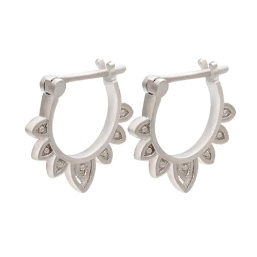 Ohrringe Ohrstecker Damen Schmuck Earrings Kleine Creolen Für Damen Hochzeit Ohrringe Creolen Silber-Einreiher von SiVaji