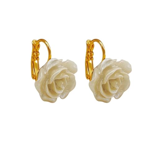 Ohrringe Ohrstecker Damen Schmuck Earrings Mit Weißen Hochzeitsblumenohrringen Für Frauen Mädchen Accessoires von SiVaji