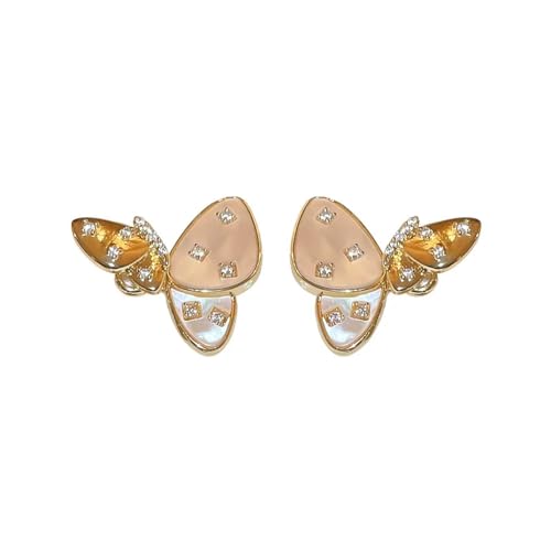 Ohrringe Ohrstecker Damen Schmuck Earrings Ohrstecker Für Frauen Weißer Schmetterling Hochzeit Ohrring von SiVaji