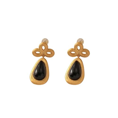 Ohrringe Ohrstecker Damen Schmuck Earrings Party Schwarze Träne Hochzeit Ohrring Frauen von SiVaji