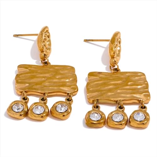 Ohrringe Ohrstecker Damen Schmuck Earrings Quadratische Geometrische Ohrhänger Daily Women von SiVaji