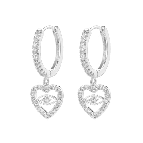 Ohrringe Ohrstecker Damen Schmuck Earrings Tropfen Ohrringe Stern Herz Anhänger Creolen Für Frauen Mädchen Party Eh0508Silver von SiVaji