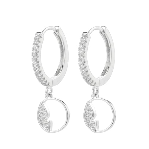 Ohrringe Ohrstecker Damen Schmuck Earrings Tropfen Ohrringe Stern Herz Anhänger Creolen Für Frauen Mädchen Party Eh0509Silver von SiVaji